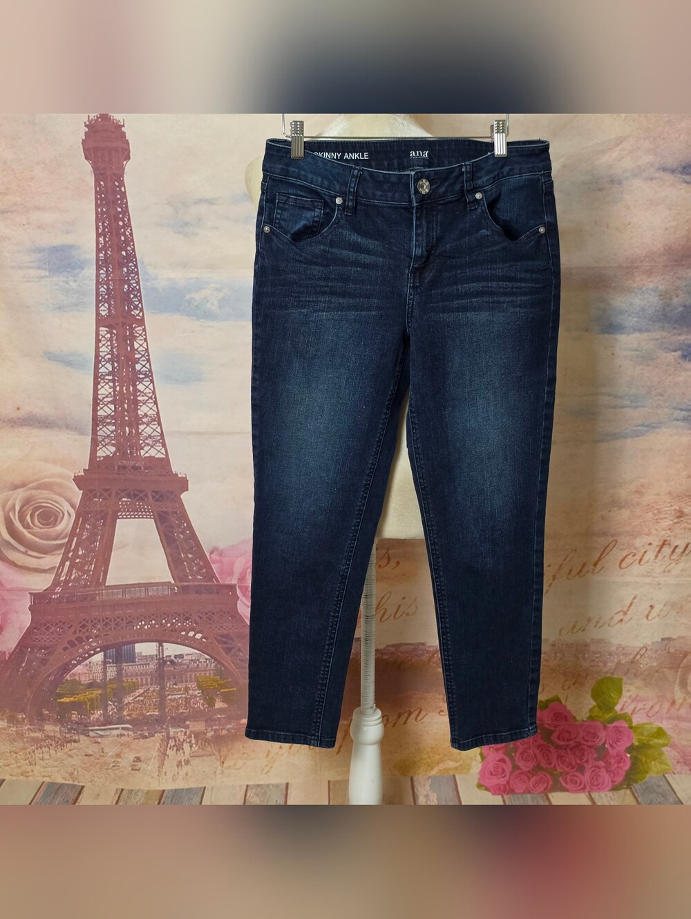 a.n.a Ankle Skinny Jeans - Dark Blue Sz 29/8
